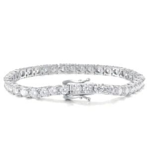 18KGP MOISSONITE TENNIS BRACELET 4MM D Color VVSI 925
